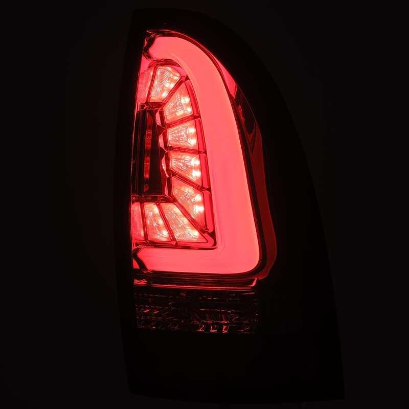 AlphaRex 05-15 Toyota Tacoma PRO-Series LED Tail Lights Jet Black - 680030