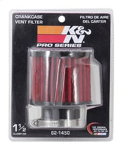 Load image into Gallery viewer, K&amp;N 1.5in Flange ID x 3in OD x 2.5in H Rubber Base Crankcase Vent Filter - 62-1450