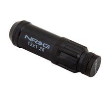 Load image into Gallery viewer, NRG 700 Series M12 X 1.25 Steel Lug Nut w/Dust Cap Cover Set 21 Pc w/Locks &amp; Lock Socket - Black - LN-LS710BK-21