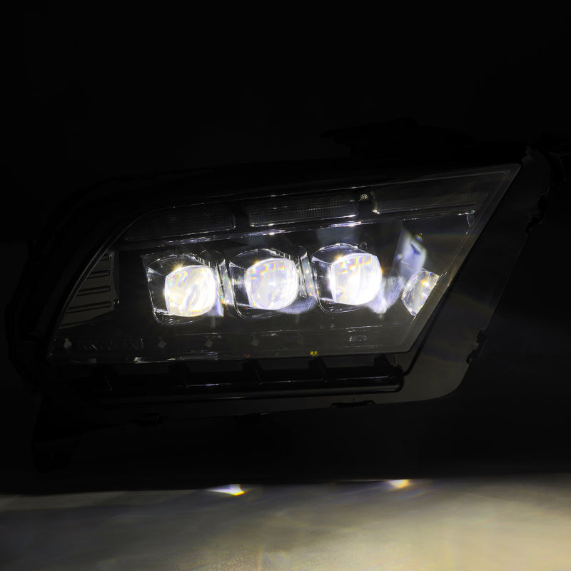 AlphaRex 13-14 Ford Mustang NOVA-Series LED Projector Headlights Blk w/Activ Lght & Seq.Sig / SB DRL - 880487