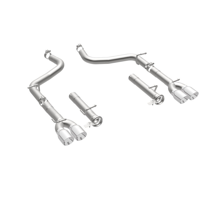 MagnaFlow Axle-Back, SS, 2.5in, Quad Split Rear 3.5in Tip 2015 Dodge Challenger R/T 5.7L - 19210