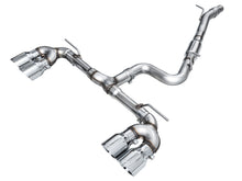 Load image into Gallery viewer, AWE Tuning MK8 Volkswagen Golf R 3in Track Edition Quad Exhaust - Chrome Silver Tips - 3020-42658