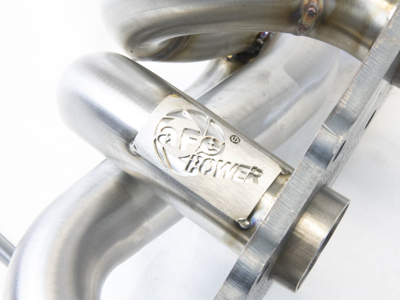 aFe 08-13 BMW 128i (E82/88) L6 3.0L Twisted Steel 304 Stainless Steel Long Tube Header w/ Cat - 48-36307-1