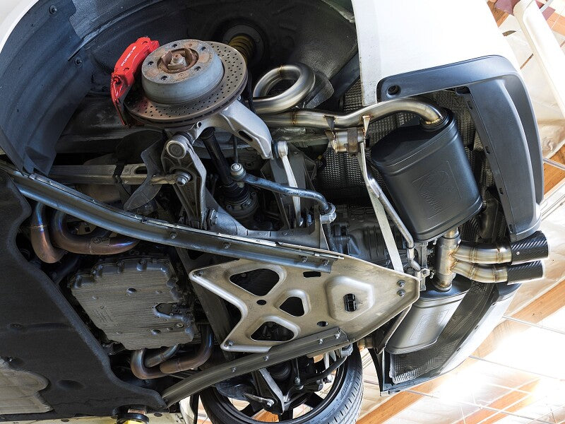 aFe MACHForce-Xp 2in 304 SS Cat-Back Exhaust w/Carbon Fiber Tips 13-16 Porsche Boxster 2.7L/3.4L - 49-36415-C