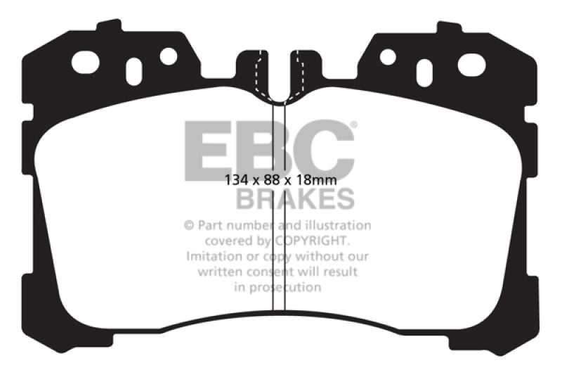 EBC 07+ Lexus LS460 4.6 Redstuff Front Brake Pads - DP31811C