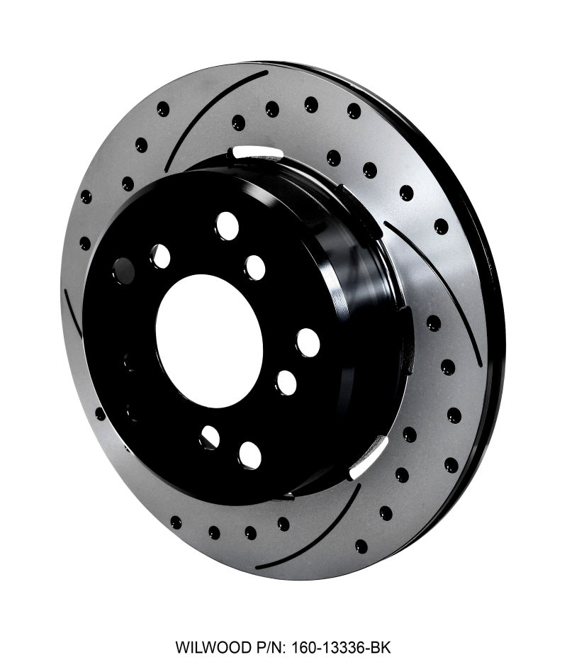 Wilwood Rotor-1.91in Offset-SRP-BLK-Drill-RH 12.19 x .810 - 5 x 5.50 - 160-13336-BK