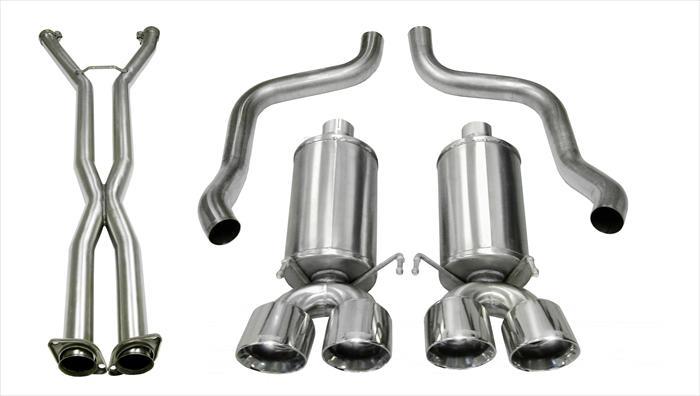 Corsa 09-13 Chevrolet Corvette (C6) 2.5in Xtreme Cat-Back Exhaust - 3.5in Twin Tips - 14470CB