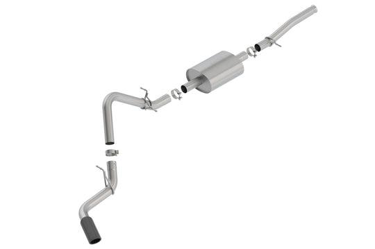Borla 2019 Silv/Sierra C/B Exhaust S-Type 1500 5.3L V8 2DR REG. CAB, STD. BED WB 126 Blk Chrome Tip - 140805BC