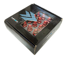 Load image into Gallery viewer, NRG 500 Series M12 X 1.5 Bullet Shape Steel Lug Nut Set - 21 Pc w/Lock Key - Red - LN-LS500RD-21