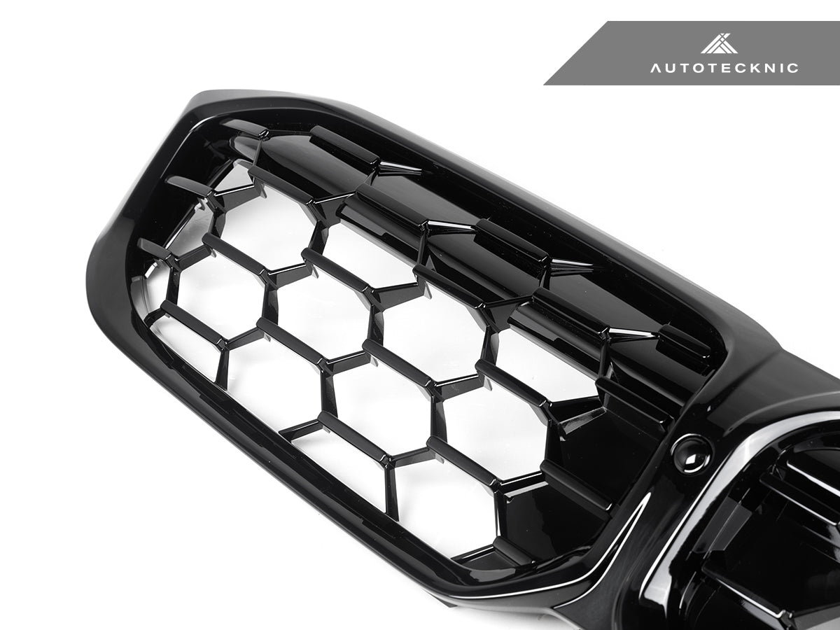 AutoTecknic Gloss Black Honeycomb Front Grille - BMW G20 3-Series LCI