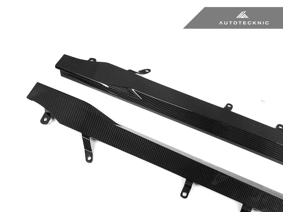AutoTecknic Dry Carbon Fiber Side Skirt Extension Set - BMW G87 M2