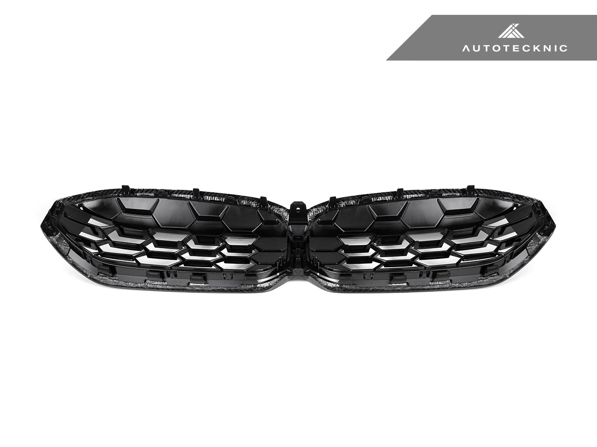 AutoTecknic Dry Carbon Fiber Honeycomb Front Grille - BMW G20 3-Series LCI
