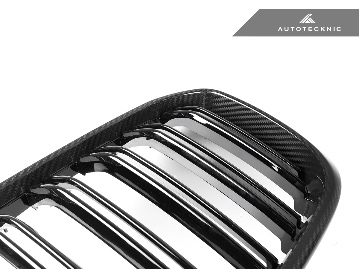 AutoTecknic Dry Carbon Fiber Dual-Slats Front Grille Set - BMW G01 X3 | G02 X4 Pre-LCI