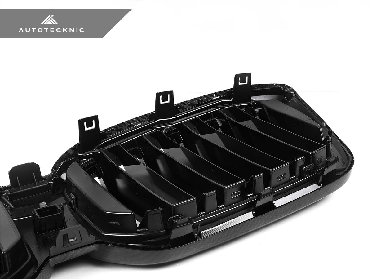AutoTecknic Dry Carbon Fiber Dual-Slats Front Grille Set - BMW G01 X3 LCI | G02 X4 LCI