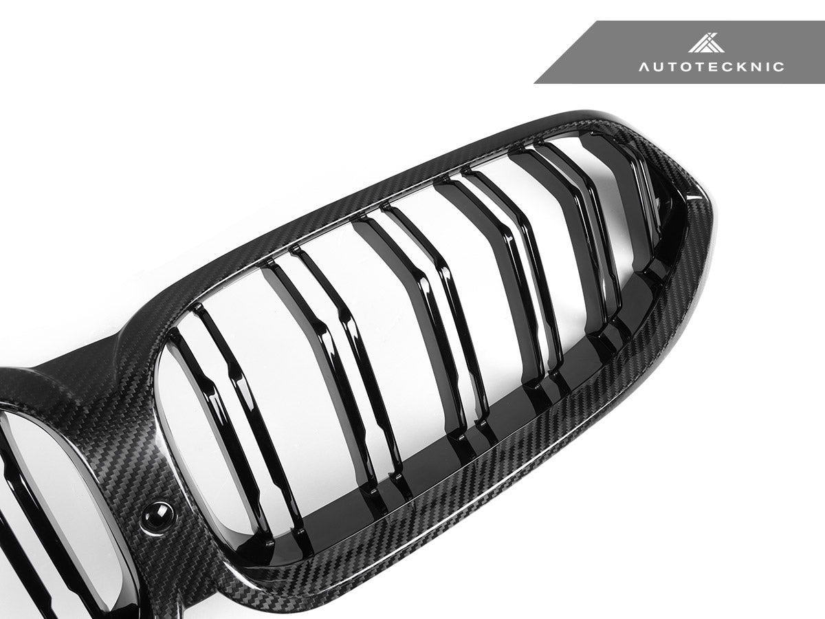 AutoTecknic Dry Carbon Dual-Slats Front Grille - BMW G14/ G15/ G16 8-Series