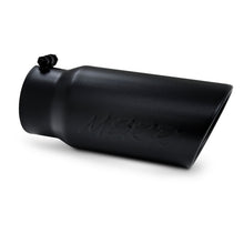Load image into Gallery viewer, MBRP Universal Tip 5 O.D. Angled Rolled End 4 inlet 12 length - Black Finish - T5051BLK