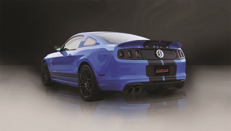 Corsa 2013-2014 Ford Mustang Shelby GT500 5.8L V8 Black Sport Axle-Back + XO Exhaust - 14323BLK
