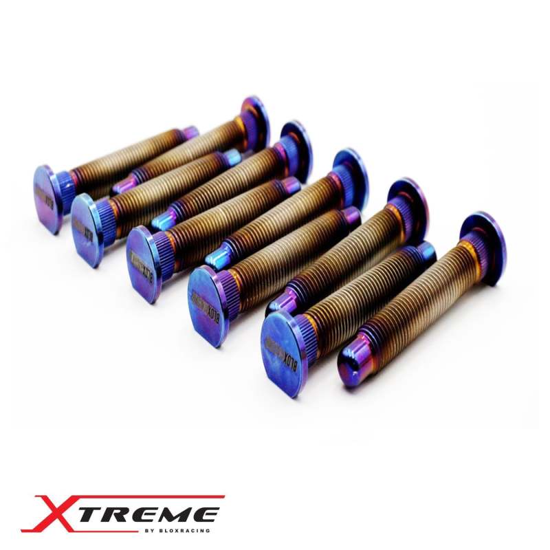 BLOX Racing Titanium Extended Wheel Studs M12X1.5mm 10Pcs Honda Fitment - Burnt - BXAC-00177-B