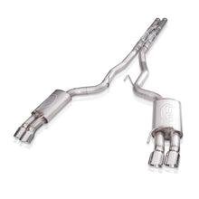 Load image into Gallery viewer, Stainless Works 18+ Ford Mustang GT 3in Legend 304SS Catback w/ H-Pipe Quad Polished Tips (No Valve) - M18CBHPCL