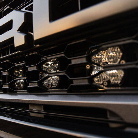 Baja Designs 2021+ Ford Raptor (Incl. 2024 R/37) Squadron Sport 2.0 Behind Grille Kit (MP) - Clear - 440016