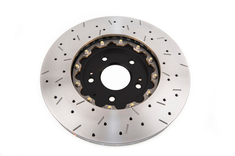 DBA 00-05 Mitsubishi Evo 5/6/7/8 / 06-08 Evo 9 Black Front Drilled & Slotted 5000 Series - DBA52218BLKXS