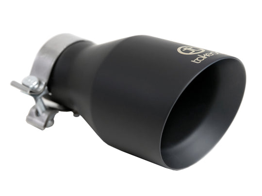 aFe Takeda Universal Exhaust Tip 3 IN Inlet x 5 IN Outlet x 9 IN L- Black - 49T30504-B09