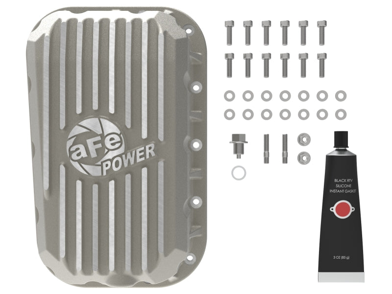 aFe POWER Street Series Engine Oil Pan Raw w/ Machined Fins Jeep Wrangler (JK) 12-18 V6-3.6L - 46-71450A