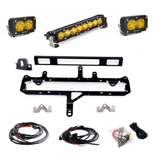 Baja Designs 2024+ Toyota Tacoma S8 10in Light Bar / S2 Pro TRD Pro Grille Conversion Light Kit - 448263