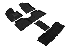 3D MAXpider 13-18 Hyundai Santa Fe 6 & 7 Seats / Hyundai Santa Fe Xl 19 Elegant Black R1 R2 R3 - L1HY02804709