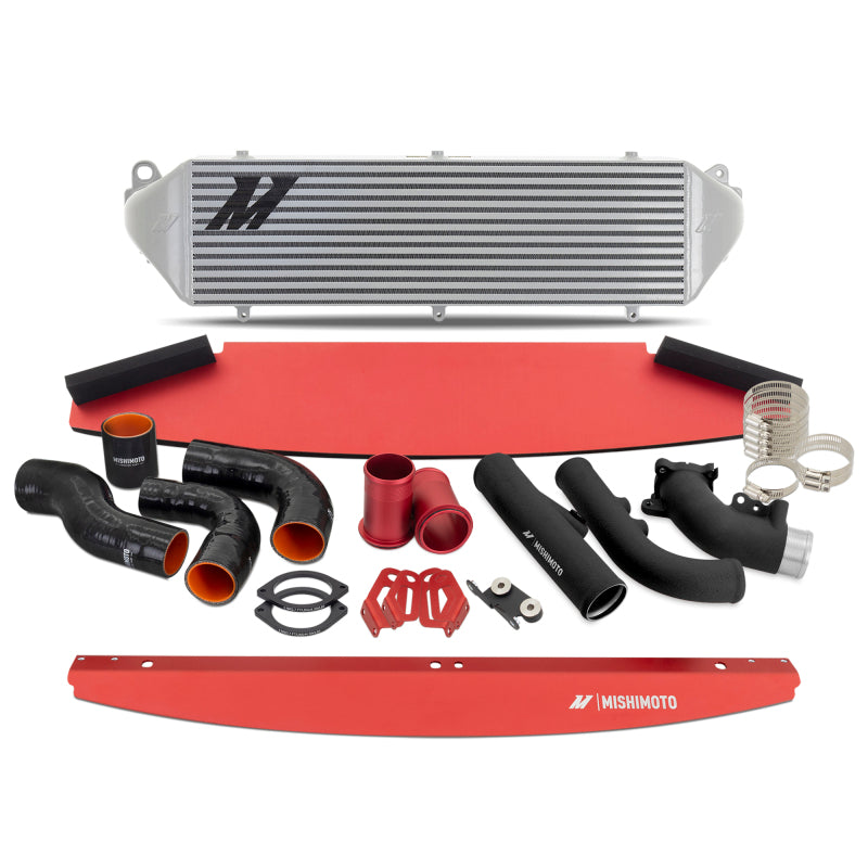 Mishimoto 2023+ Toyota GR Corolla Intercooler & Pipe Kit - Silver Cooler - Black Pipes - MMINT-GRC-23KSLBK