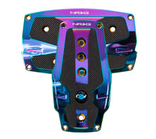 Load image into Gallery viewer, NRG Aluminum Sport Pedal A/T - Neochrome w/Black Rubber Inserts - PDL-250MC