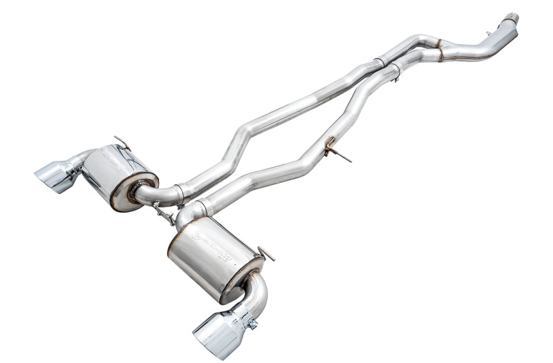 AWE Tuning 2020 Toyota Supra A90 Non-Resonated Touring Edition Exhaust - 5in Chrome Silver Tips - 3020-32058