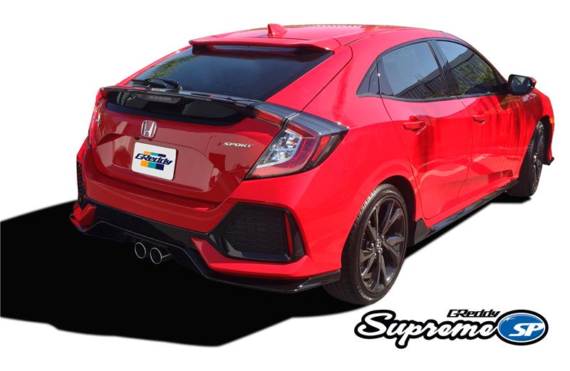 GReddy 2017+ Honda Civic Sport Hatchback 76mm Supreme SP Cat-Back Exhaust - 10158212