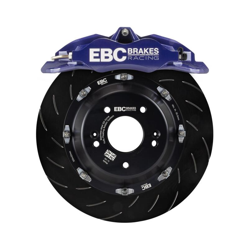 EBC Racing 01-13 Mini Cooper S R53/R56 1.6L Blue Apollo-4 Calipers 330mm Rotors Front Big Brake Kit - BBK019BLU-1