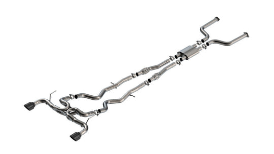 Borla 16-24 Infinity Q50 (Auto V6) ATAK Cat Back - 4.5in Black Chrome Tip - 140978BC