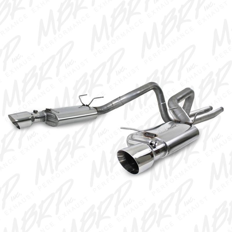 MBRP 11-12 Ford Shelby GT 500 T304 3in Cat Back Dual Split Rear Race Version 4.5in Tips - S7260304