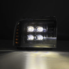 Load image into Gallery viewer, AlphaRex 05-07 Ford Super Duty/Excursion NOVA-Series LED Projector Headlights Alpha-Blk w/Activ Ligh - 880318