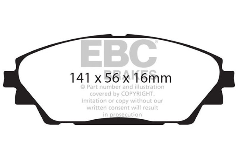 EBC 14+ Mazda 3 2.0 (Japan Build) Yellowstuff Front Brake Pads - DP42185R