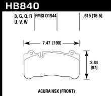 Load image into Gallery viewer, Hawk 2017 Acura NSX DTC-60 Street Front Brake Pads - HB840G.615