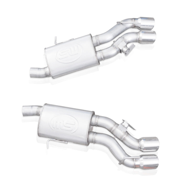 Stainless Works 2016-18 Cadillac CTS-V Sedan Axle Back System Dual-Mode Turbo Mufflers 4in Tips - CTSV16MKS-FC