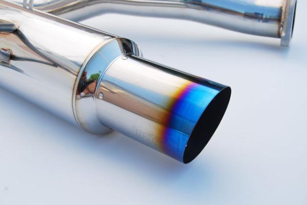 Invidia 08-09 WRX Sedan 76mm (101mm tip) RACING Titanium Tip Cat-back Exhaust - HS08SW4GST