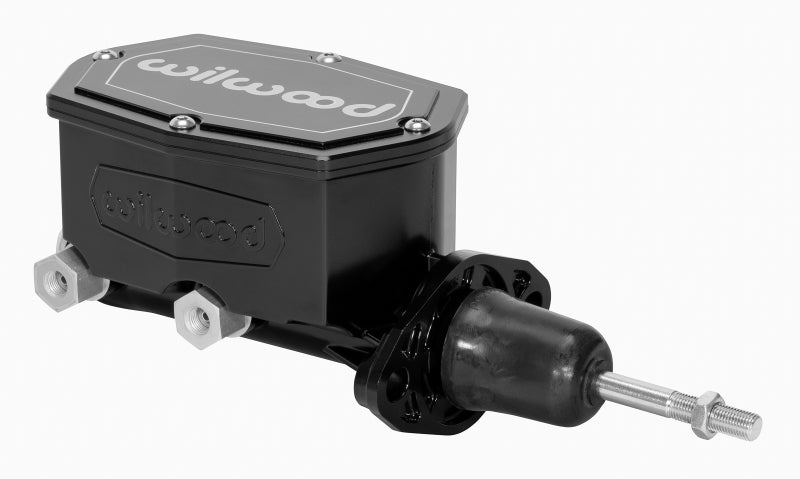 Wilwood Compact Tandem Master Cylinder - 15/16in Bore - w/Pushrod (Black) - 260-14958-BK
