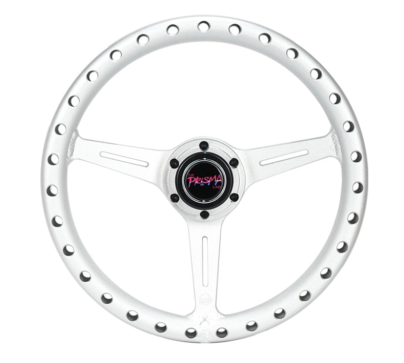 NRG All Aluminum Steering Wheel 330mm - Extra Light- Ergonomic Grip- Anadized Silver - RST-072-SL