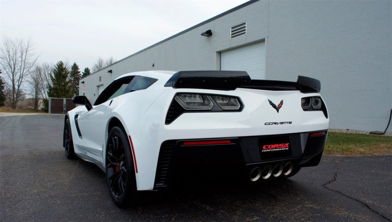 Corsa 2017-2019 Corvette Z06 2.75in Axle Back Exhaust Polished Dual Rear Exit Quad 4.5in Tip (Sport) - 14768