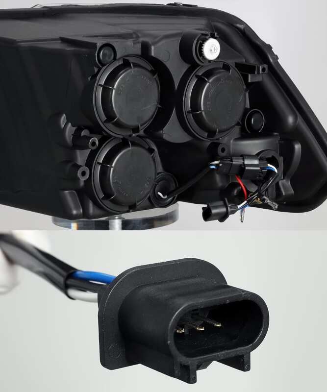 AlphaRex 09-18 Dodge Ram 1500HD LUXX LED Proj Headlights Plnk Style Blk w/Activ Light/Seq Signal/DRL - 880539
