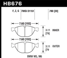 Load image into Gallery viewer, Hawk 08-10 BMW M6 Base 5.0L HPS 5.0 Front Brake Pads - HB676B.780