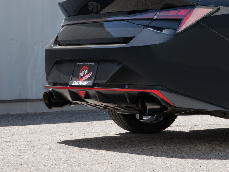 aFe Takeda Hyundai Elantra N 22-23 L4-2.0L (t) 3in SS Axle-Back Exhaust System w/ Black Tips - 49-37027-B