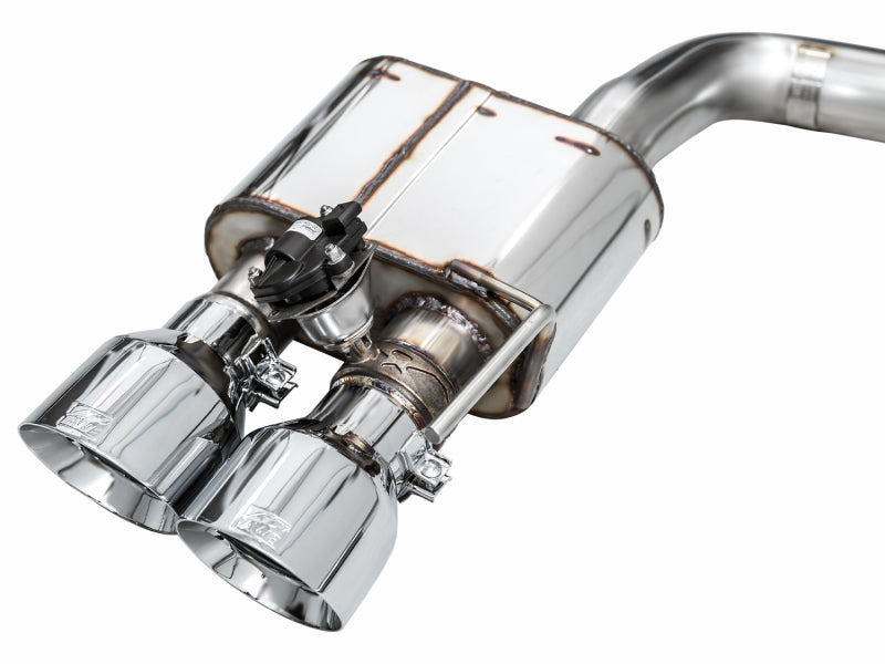 AWE 2024 Ford Mustang GT Fastback S650 RWD SwitchPath Cat-Back Exhaust w/ Quad Chrome Silver Tips - 3025-42650