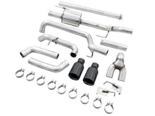 Load image into Gallery viewer, AWE Tuning 0FG 21+ Ford F150 Dual Split Rear Cat-Back Exhaust- 5in Diamond Black Tips - 3015-33119