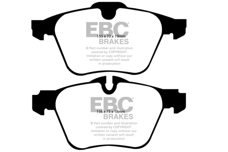 EBC 2016-2018 Volvo S60 2.0L Turbo Greenstuff Front Brake Pads - DP21912